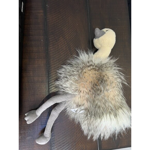 Purely Luxe OSTRICH 17" Plush Toy Sparkle Gray White Bird 2018 Stuffed Animal - Picture 8 of 9